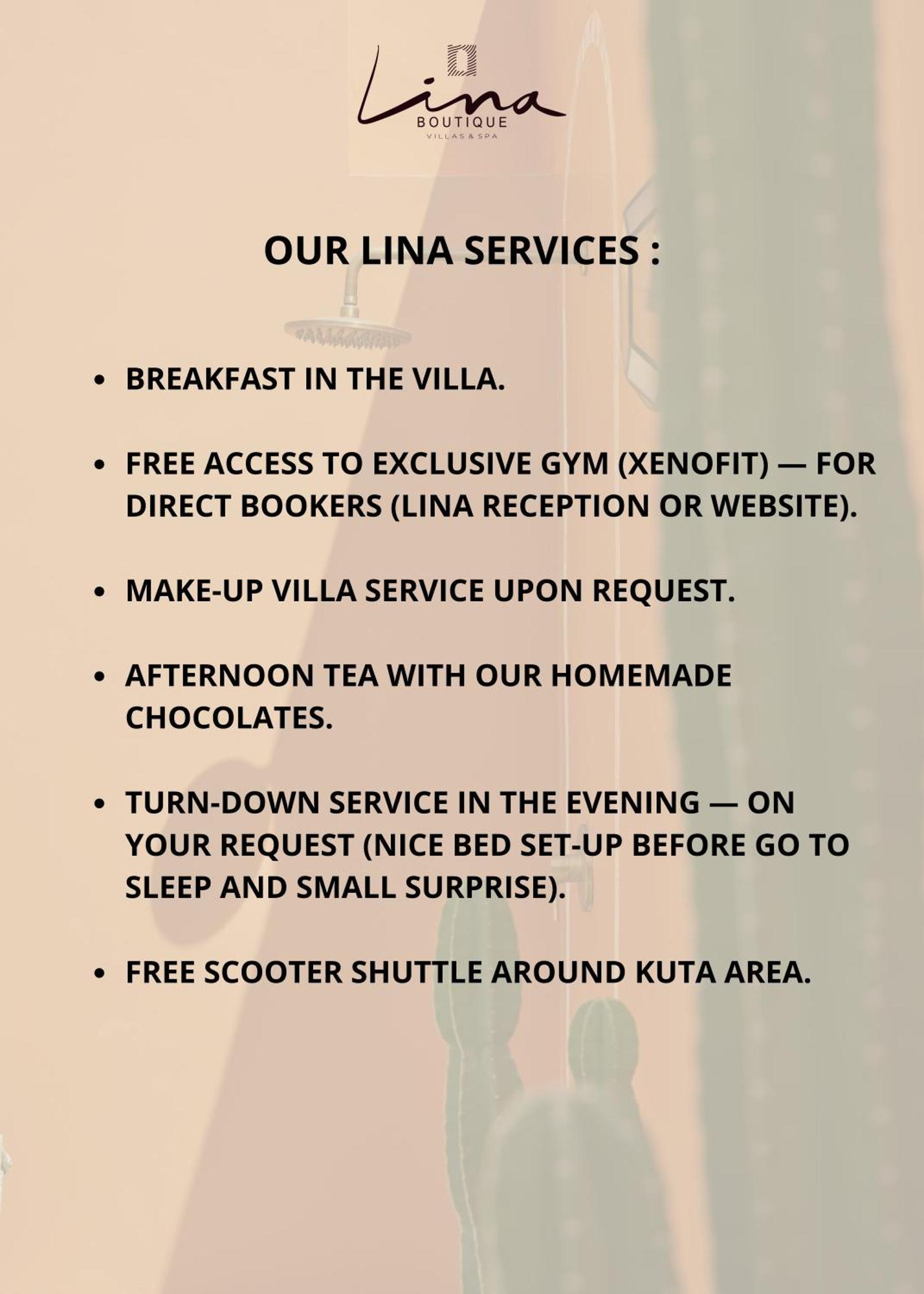 Lina Boutique Villas And Spa Kuta  Dış mekan fotoğraf